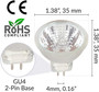 Simba Lighting® Halogen MR11 12V 20W Bulbs GU4 2-Pin FTD Cover Glass, 6-Pack