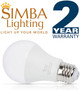 Simba Lighting® LED A19 9W 60W Equivalent Bulbs 120V E26 Base 5000K Daylight 4-Pack
