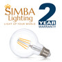 Simba Lighting® LED Vintage Edison Filament G25 Globe 4W Dimmable 40W Equivalent 120V 2700K, 3-Pack