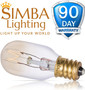 Simba Lighting® T6.5 25W Replacement Bulb Mini Tube Shape 120V, E12 Candelabra Base, 2700K, 12-Pack