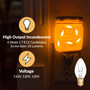 Simba Lighting® C7 4W Replacement Bulb Clear Candle Shape 120V, E12 Candelabra Base, 2700K, 6-Pack