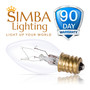 Simba Lighting® C7 7W Replacement Bulb Clear Candle Shape 120V, E12 Candelabra Base, 2700K, 6-Pack