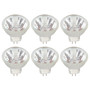 Simba Lighting® Halogen MR11 12V 10W Bulbs GU4 2-Pin FTD Cover Glass, 6-Pack