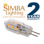 Simba Lighting® LED G4 1.5W T4 20W Halogen Replacement JC Bi-Pin Base 12V 3000K Soft White, 10 Pack