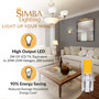 Simba Lighting® LED G9 2W T4 25W Halogen Replacement JCD Bi-Pin Base 120V 2700K Warm White, 10 Pack