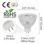 Simba Lighting® LED MR16 5W 35W-50W Halogen Replacement Bulbs 12V GU5.3 BiPin 2700K Soft White 10-Pack