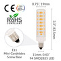 Simba Lighting® LED E11 T6 JD 8W 75W 80W Halogen Replacement Bulbs 120V 3000K Soft White 4-Pack