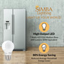 Simba Lighting® LED A15 ETL Listed 7W 60W Equivalent Small Bulbs 120V E26 3000K Soft White 4-Pack