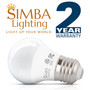 Simba Lighting® LED A15 ETL Listed 7W 60W Equivalent Small Bulbs 120V E26 3000K Soft White 4-Pack