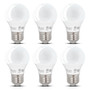 Simba Lighting® LED A15 ETL Listed 7W 60W Equivalent Small Bulbs Dimmable 120V E26 Base 5000K Daylight 6-Pack