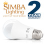 Simba Lighting® LED A19 ETL Listed 14W 100W-125W Equivalent Bulbs 120V E26 Base 2700K Warm White 4-Pack
