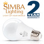 Simba Lighting® LED A19 Dusk to Dawn 6W 40W Equivalent Bulbs 120V E26 Base 5000K Daylight 2-Pack