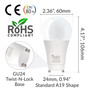 Simba Lighting® LED A19 9W 60W 75W Replacement Bulbs Dimmable 120V GU24 Twist Base 5000K Daylight 4-Pack