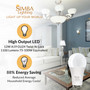 Simba Lighting® LED A19 12W 75W 100W Replacement Bulbs Dimmable 120V GU24 Twist Base 5000K Daylight 4-Pack