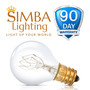 Simba Lighting® Aromatic Medium Size Wax Warmer Mini Globe G30 Round Bulb 25W E12 Candelabra Base Clear Glass, 12 Pack