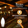 Simba Lighting® Torpedo Clear B11 C35 CTC 25W E26 Base Light Bulbs 120V Warm White 2700K, 6 Pack