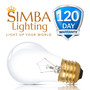 Simba Lighting® Oven Light Bulb 300°C/572°F Rated A15 15W E26 Medium Base, 120V 2700K, 4-Pack