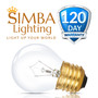Simba Lighting® Oven Light Bulb 300°C/572°F Rated G45 G14 40W E26 Medium Base, 120V 2700K, 4-Pack