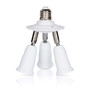 Simba Lighting® E26 Light Bulb Socket Adapter Splitter to 3 Heads White with Fully Adjustable Angles for Wide Coverage