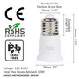 Simba Lighting® E26 Light Bulb Socket Extender 3cm / 1.2in Adapter White, Medium Screw Base, 6-Pack