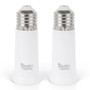 Simba Lighting® E26 Light Bulb Socket Extender 5cm / 1.97in Adapter White, Medium Screw Base, 2-Pack