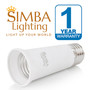 Simba Lighting® E26 Light Bulb Socket Extender 5cm / 1.97in Adapter White, Medium Screw Base, 2-Pack