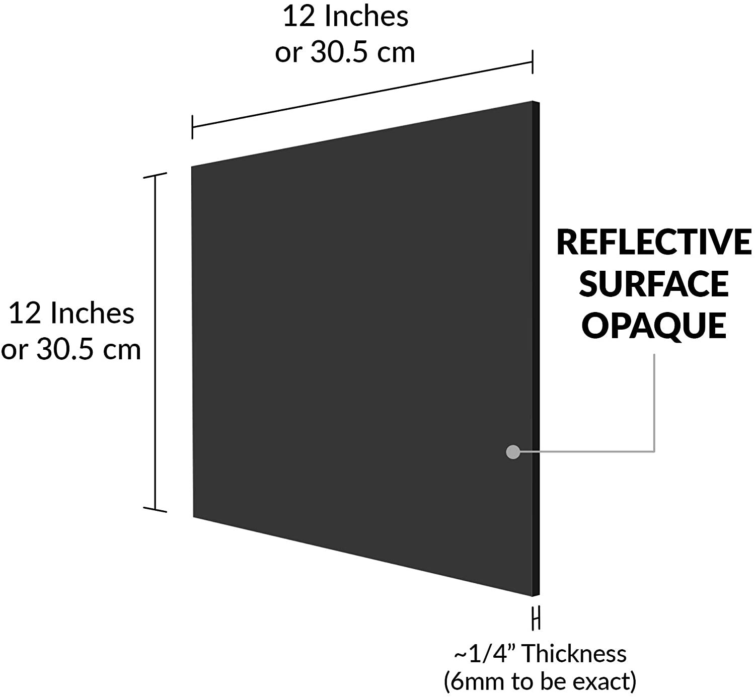 SimbaLux® Acrylic Sheet Clear 12” x 12” Square 1/8” Thick (3mm) Plexiglass  Board, Easy