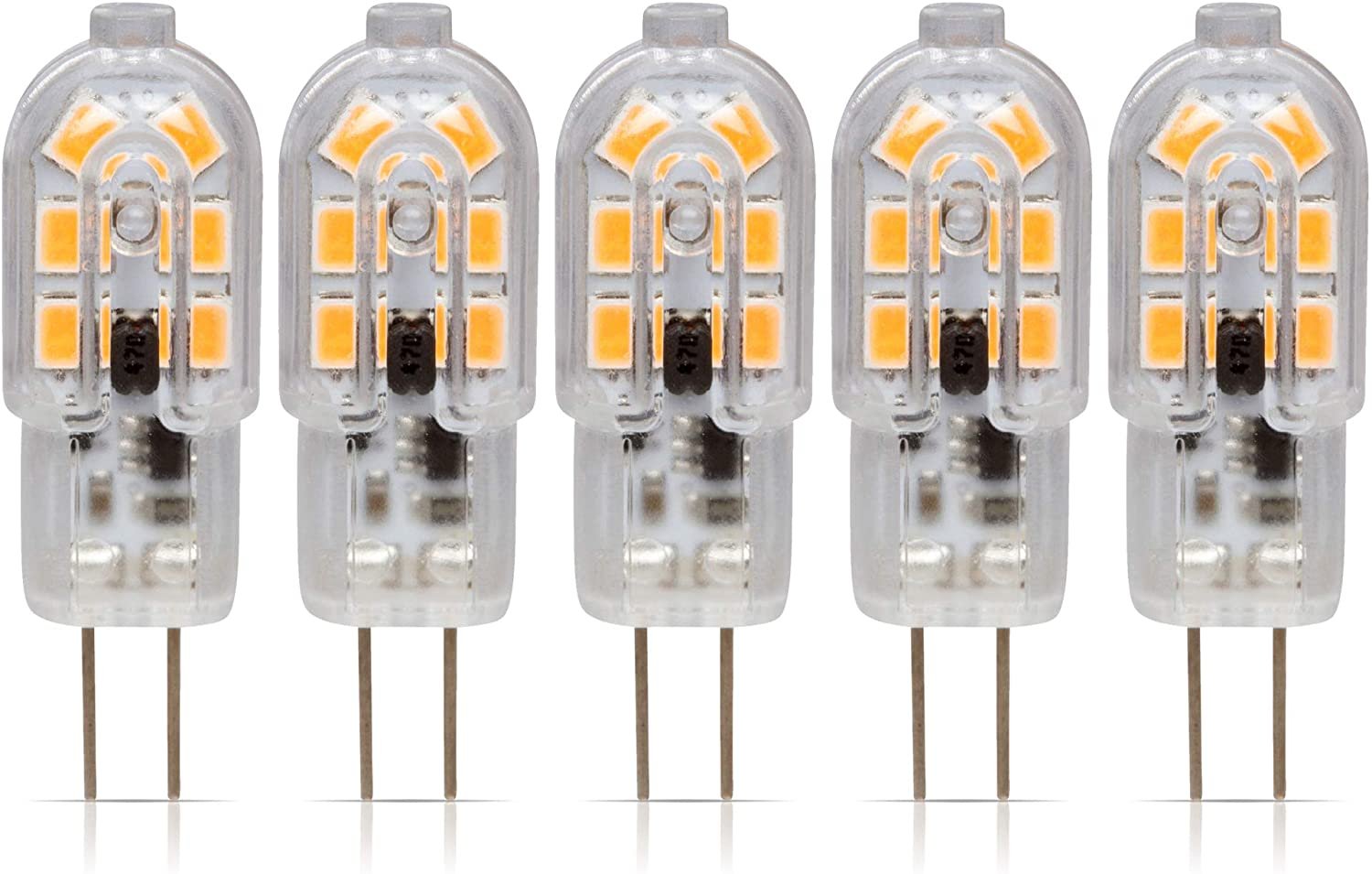 Simba Lighting® LED G4 1.1W T3 10W Halogen Replacement JC Bi-Pin Base 12V  3000K Soft White, 5 Pack