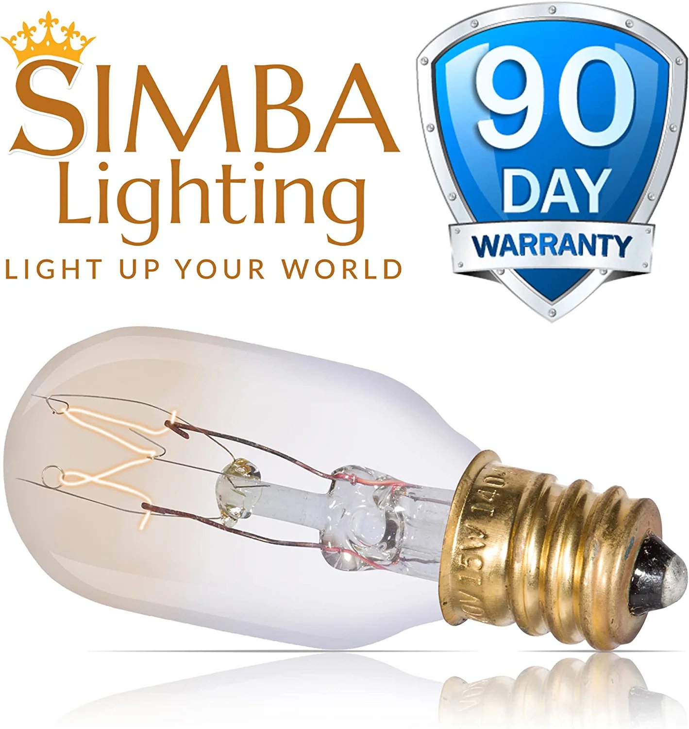 Simba Lighting C7 15W Replacement Bulb Clear Candle Shape 120V, E12 Candelabra Base, 2700K, 6-Pack | Cheetah Trading Post