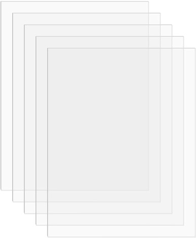 SimbaLux Acrylic Sheet Clear 5 x 7 Panel 0.08 Thick 2mm Plexiglass Board,  Easy to Cut, Pack of 10 