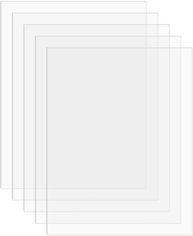 SimbaLux Acrylic Sheet Clear 4 x 6 Panel 0.08 Thick 2mm Plexiglass Board,  Easy to Cut, Pack of 5 