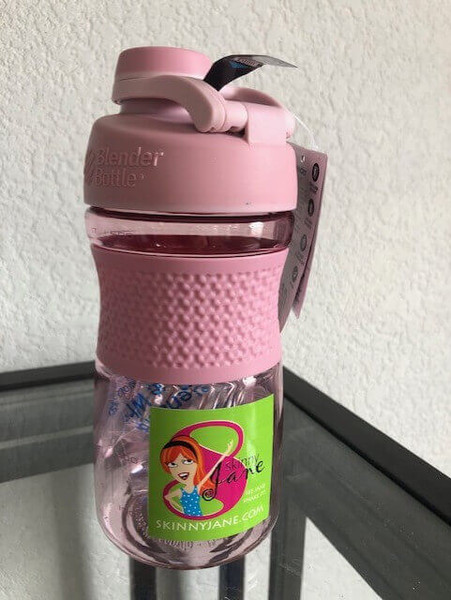 Cute 20 oz Blender Bottle  Cool Shaker Bottle - Pink & White