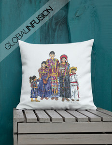Women of  Peru Ethnic Art Throw Pillow