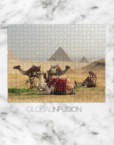 Egyptian Camels with Pyramids Landscape Puzzle Egyptian Camels with Pyramids Landscape Puzzle