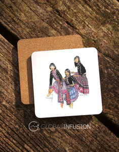 Women of the World Cork-back Coasters Set Women of the World Cork-back Coasters Set