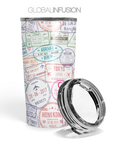 Passport Stamps Pattern World Travel Tumbler Passport Stamps Pattern World Travel Tumbler