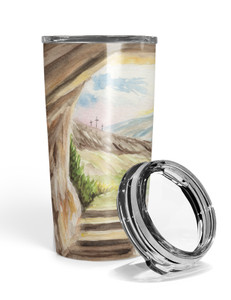 Empty Tomb Watercolor Art Travel Tumbler Empty Tomb Watercolor Art Travel Tumbler