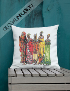 Women of Africa Ethnic Art Throw Pillow