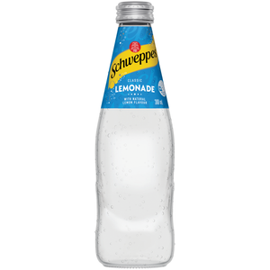Schweppes Lemonade Glass 300mL Glass Bottles 24 Pack