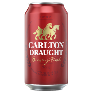 Carlton Draught 375mL Cans 24 Pack