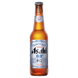 Asahi Super Dry 0.0% 330mL Bottles 24 Pack