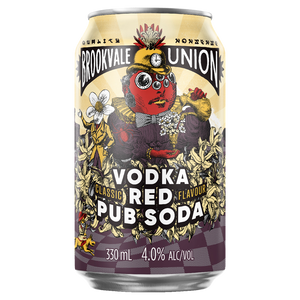 Brookvale Union Vodka Red Pub Soda 330mL Cans 24 Pack