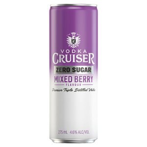 Vodka Cruiser Free Mixed Berry 275mL Cans 24 Pack