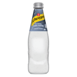 Schweppes Soda Water 300mL Bottles 24 Pack