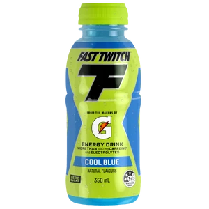 Fast Twitch Energy Drink Cool Blue 350ml Bottles 12 Pack