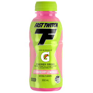 Fast Twitch Energy Drink Strawberry Lemonade 350ml Bottles 12 Pack