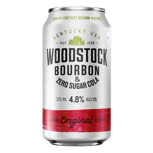 Woodstock Bourbon & Cola Zero Sugar 4.8% 375mL Cans 24 Pack