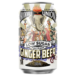 Brookvale Union Ginger Beer Low Sugar 330mL Cans 24 Pack (Q)