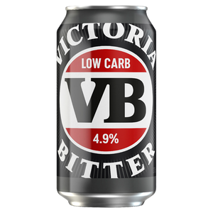 Victoria Bitter Low Carb 375mL Cans 24 Pack (Q)