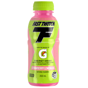 Fast Twitch Energy Drink Strawberry Lemonade 350ml Bottles 12 Pack (Q)